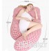 Coussin complet en forme de C Taie d'oreiller en coton lavable avec housse amovible en mousse à mémoire de forme poursoutien pour le dos  les hanches jambes et ventre pour les femmes enceintes rose - B07VD64LN9